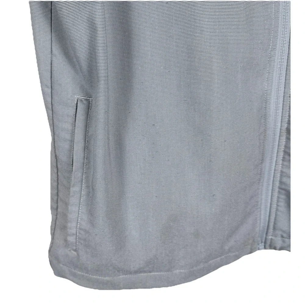 Travis Mathew‎ Jacket Mens XL Gray White Pinstripe Surfside Full Zip Golf